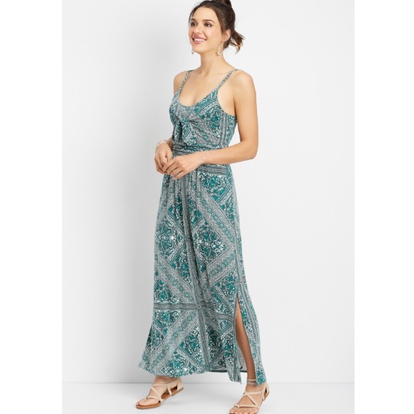 Maurices Dresses & Skirts - Maurice’s Geo Tie Front Maxi Dress